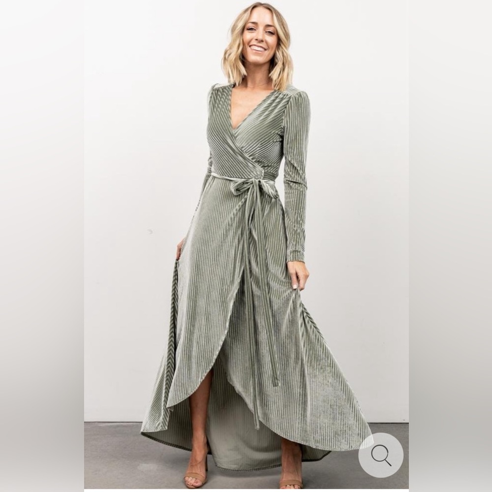 Baltic born Wrap Dress Sage Green